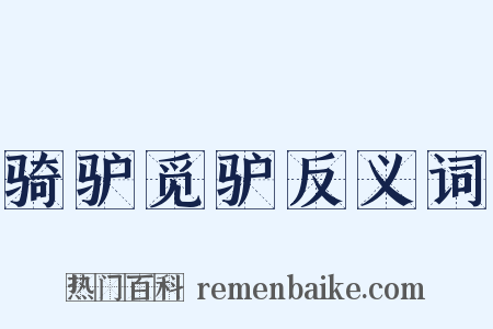 骑驴觅驴反义词是什么意思的图片